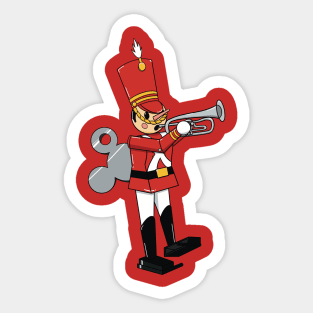 Christmas Toy Solider Trumpet Player Sticker